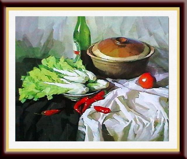 郦纬农水粉静物写生作品欣赏