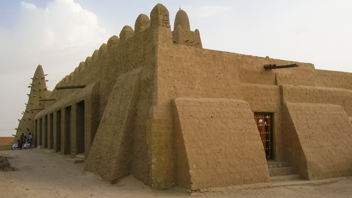 廷巴克图金格雷伯清真寺的未注明日期的照片.