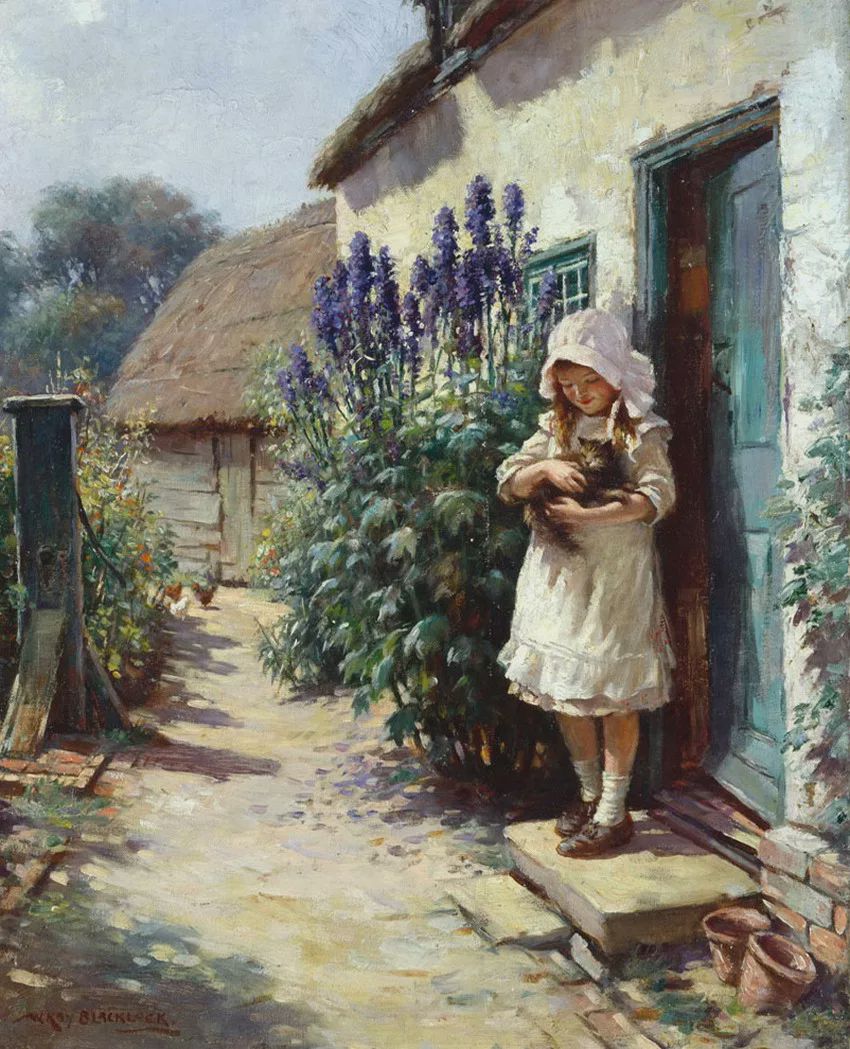 慢生活真幸福英国画家威廉凯布莱克洛克的油画