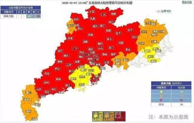 截至1月7日森林火险预警信号生效情况(2)春运期间,需关注阶段性低温