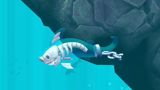 饥饿鲨进化幽灵鲨真的能穿过石头吗