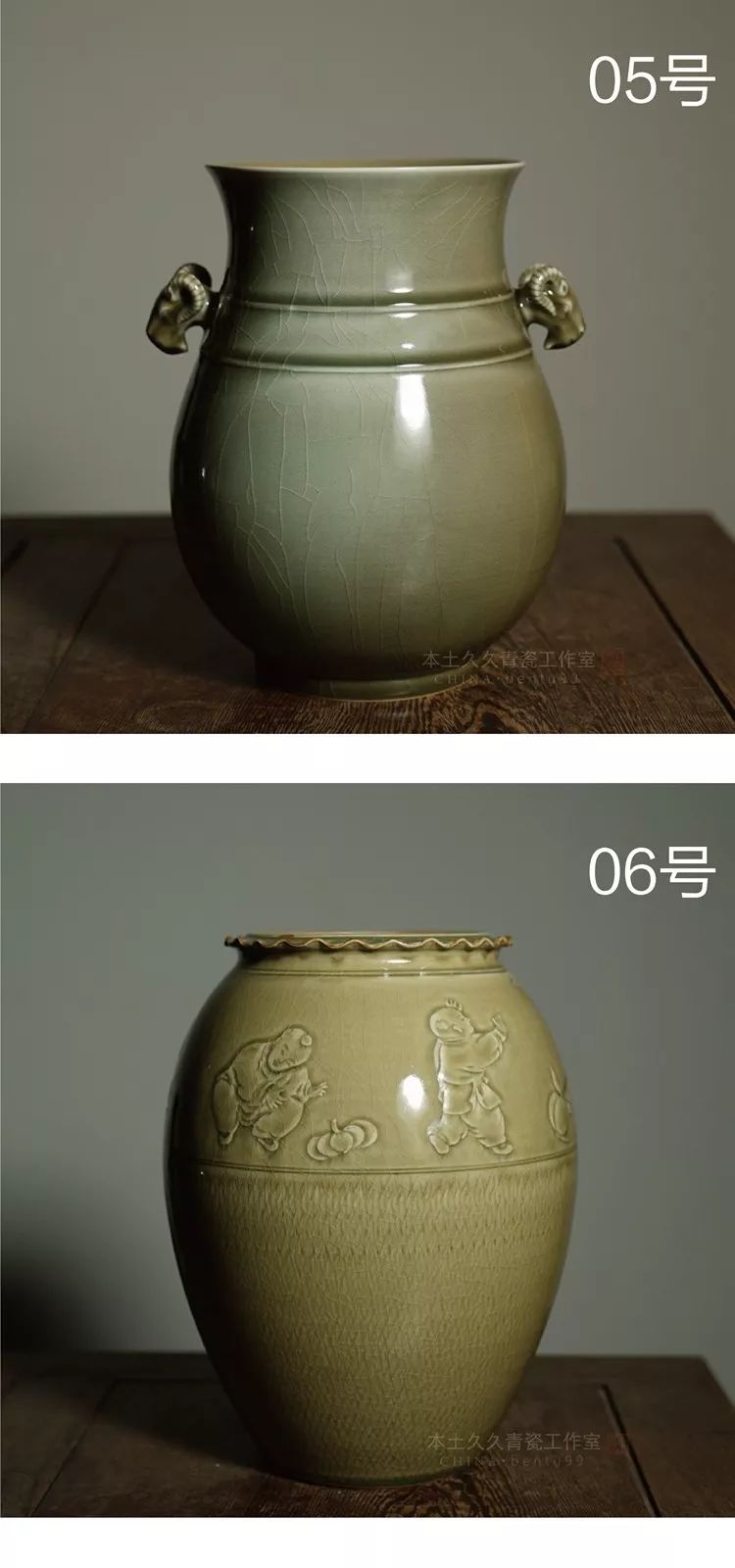 作品预览111龙窑柴烧青瓷作品专场张晞