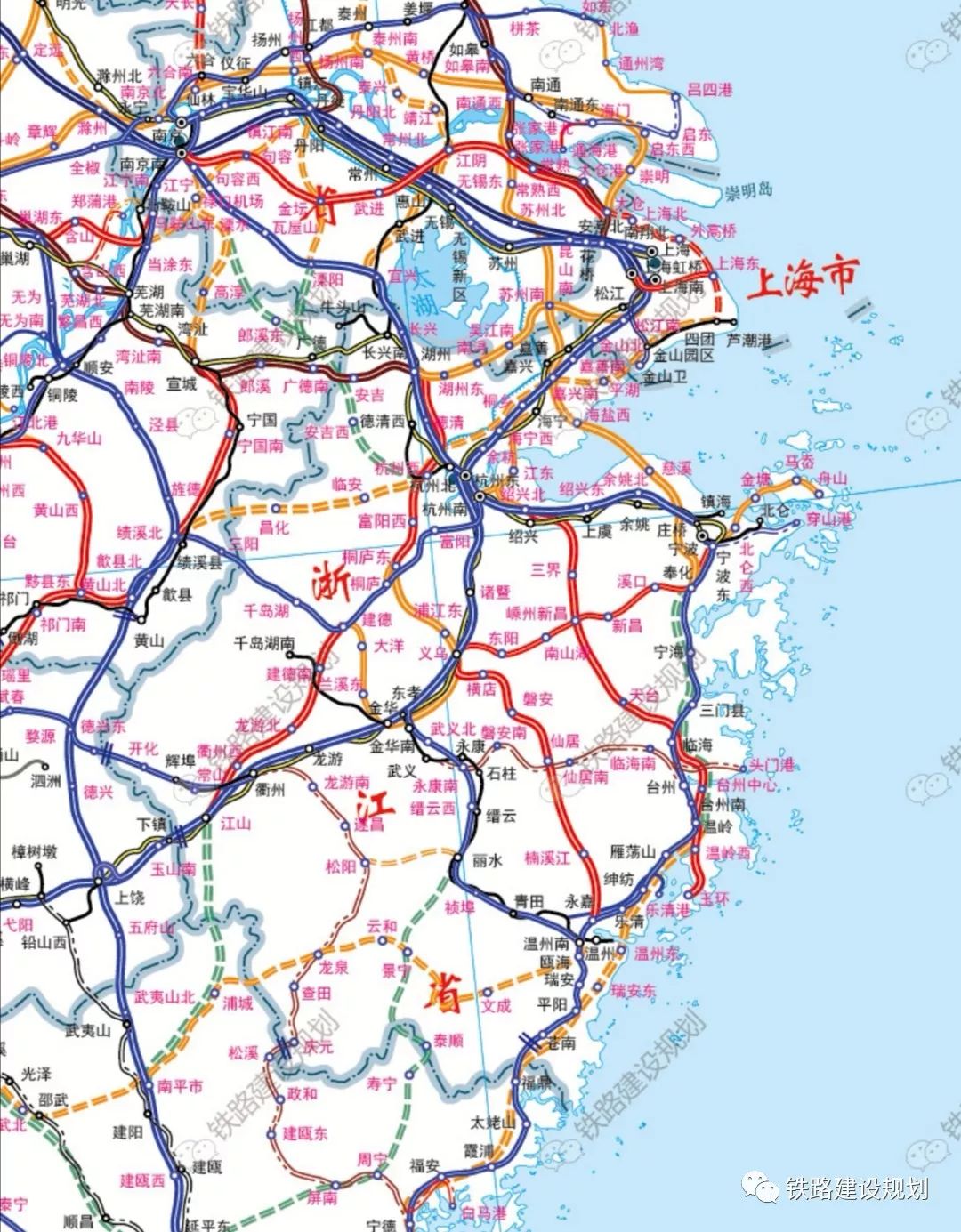 浙江铁路图运行图高清图片
