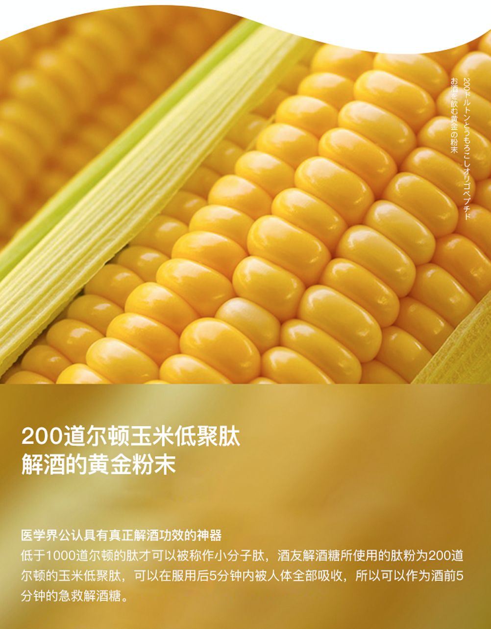 200道尔顿玉米低聚小分子肽