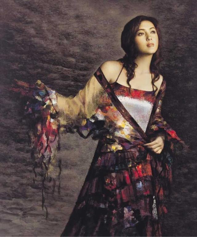 成名作抱陶女谢楚余的唯美女性人物油画欣赏