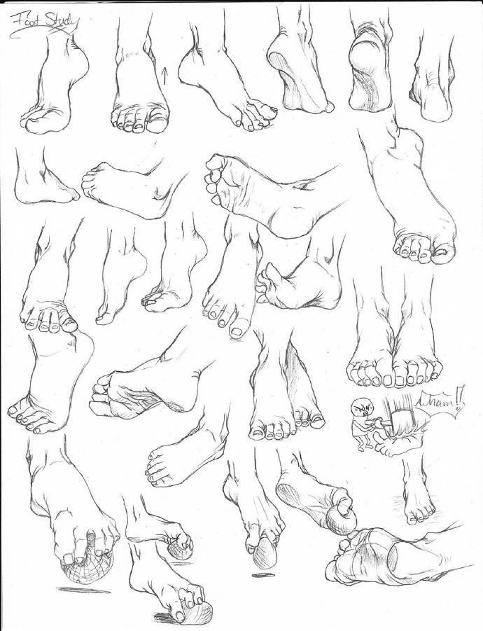 脚的调子素描画法包括一下几个步骤:第一步构图定位,指如何把脚的形象