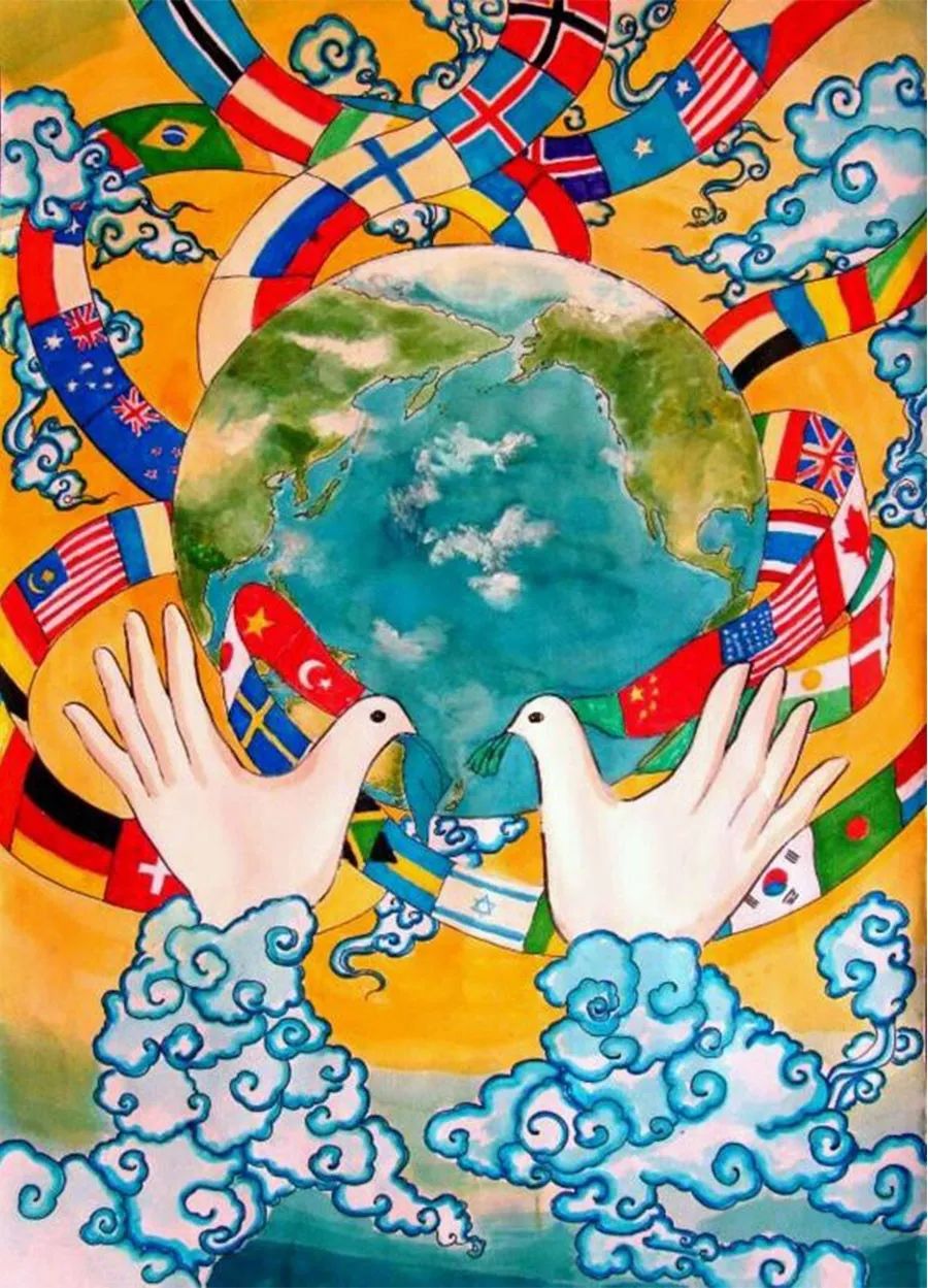儿童画创意丨世界和平主题作品精选