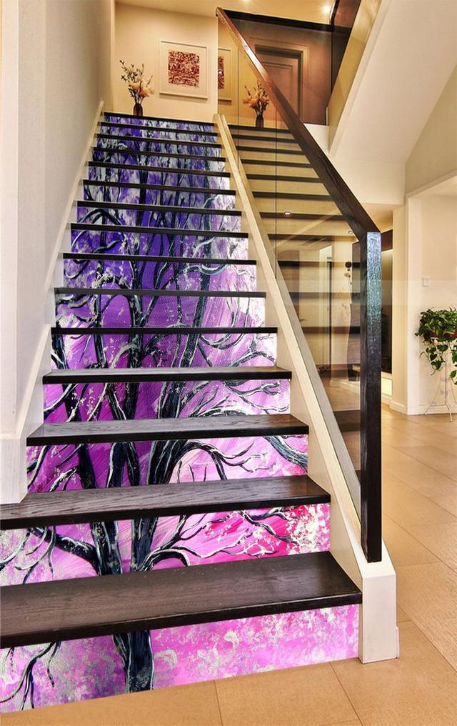 楼梯墙面刷漆效果图图片