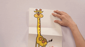 折叠长颈鹿,折叠小蛇折叠小鱼还可以画出更多版本的折叠小动物噢!