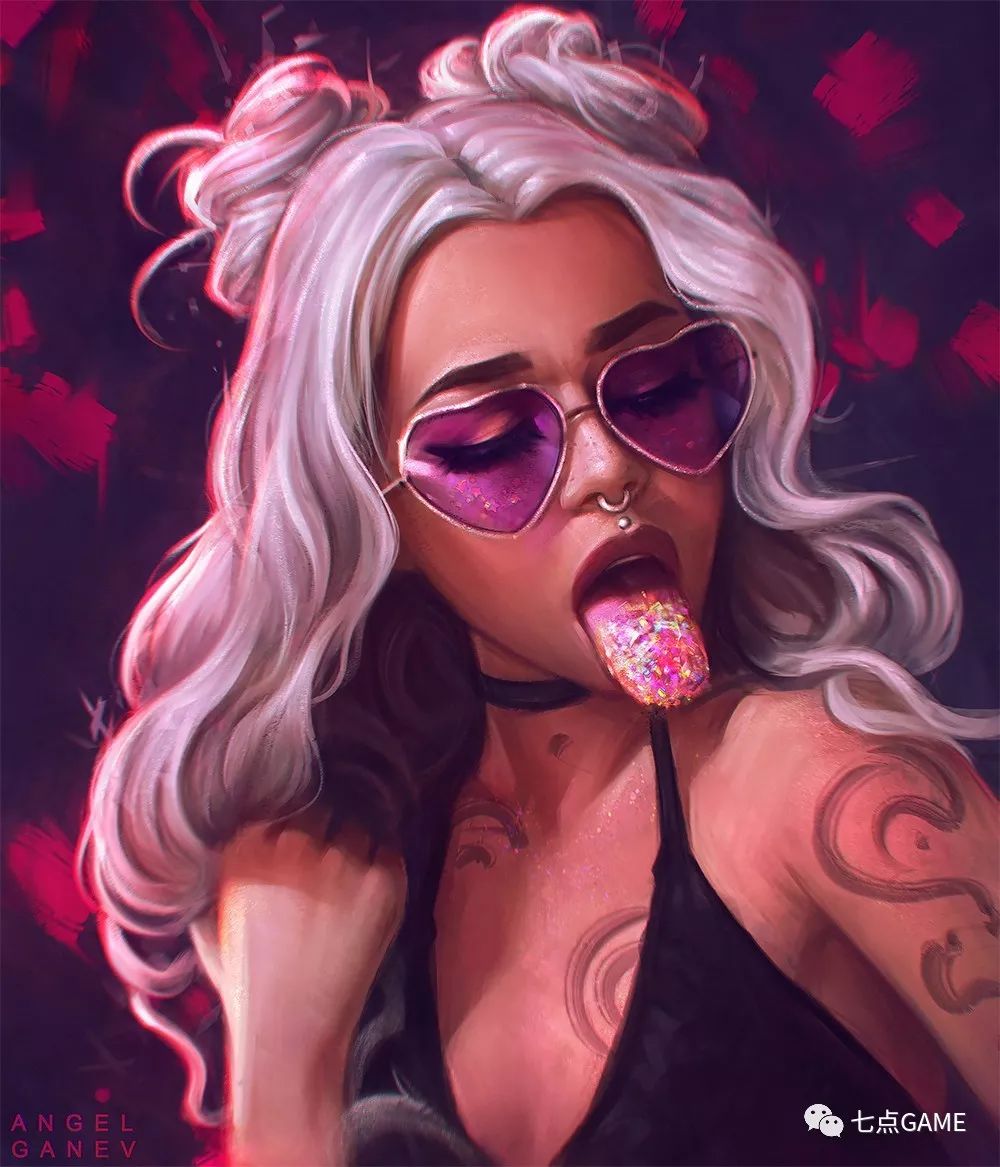 欧美风人像插画师angelganev演示视频分享7game
