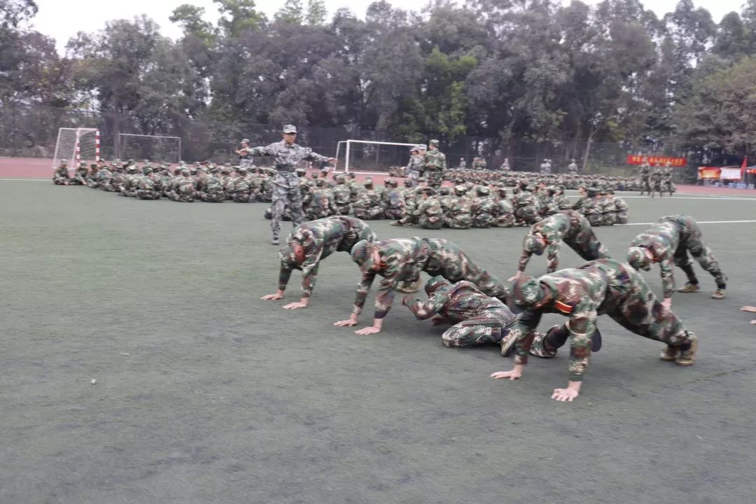 一步一定的练习着正步,正强忍着大腿肌肉的酸痛坚持骑龙步的最后几秒