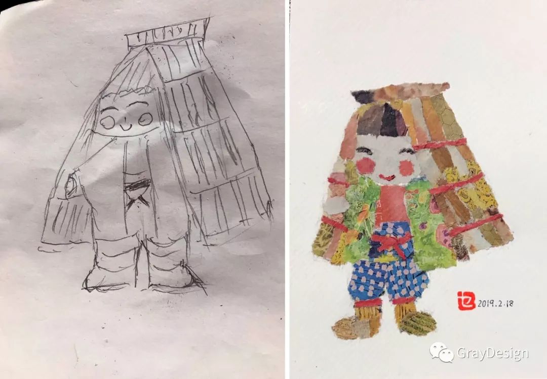 90岁老奶奶用废旧报纸作画网友瞬间被治愈