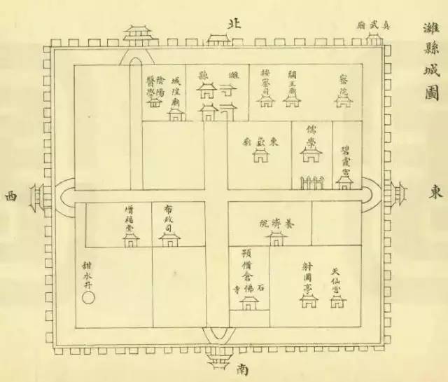 老潍县地图图片