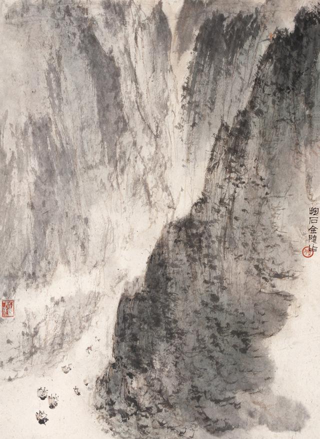 西陵峡傅抱石图片