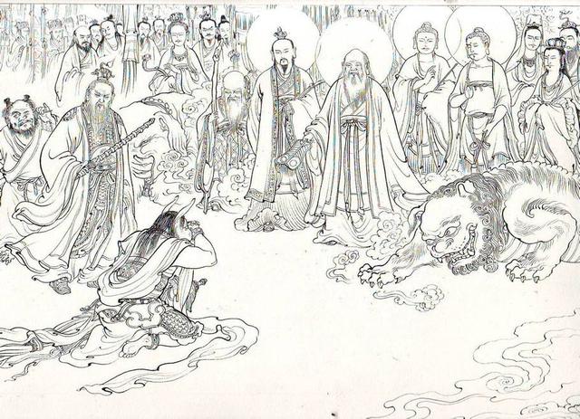 李云中绘封神演义万仙阵线条飘逸潇洒自然