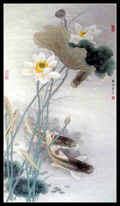 路雨年工笔鱼作品欣赏