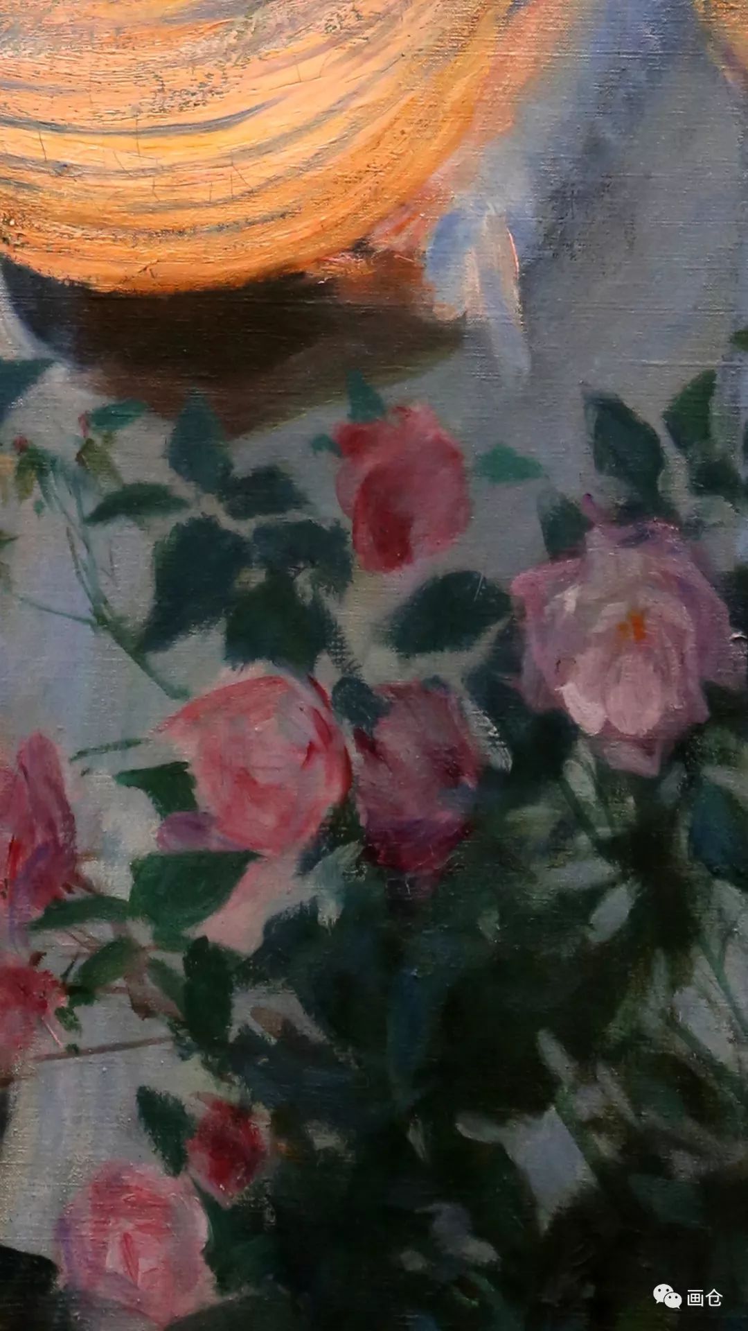 画仓萨金特康乃馨百合与蔷薇花