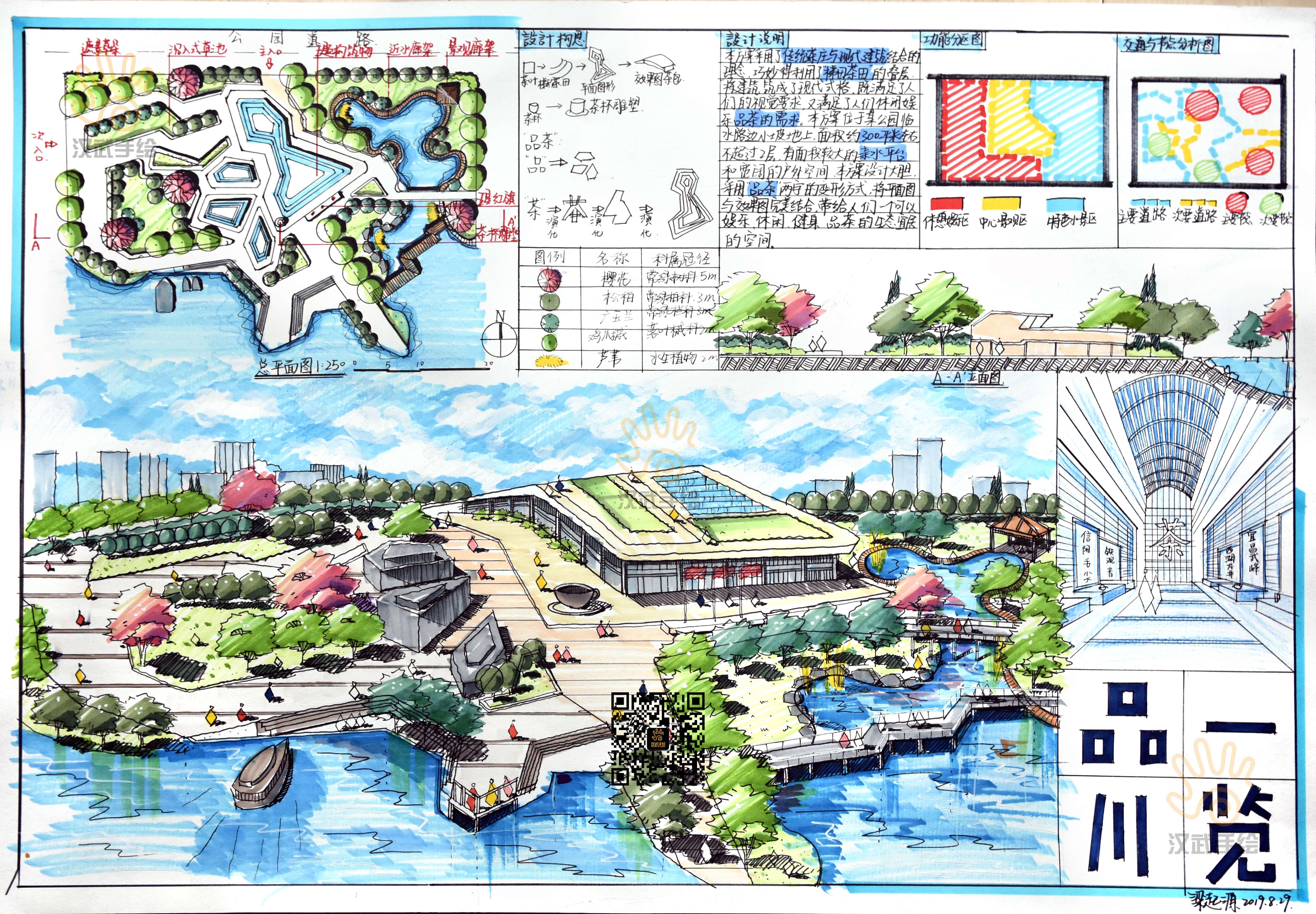 2020環藝景觀手繪考研快題 藝術設計手繪景觀快題