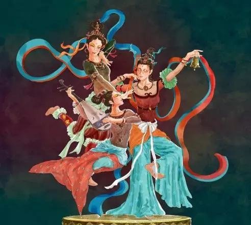 元素看敦煌壁画人物再也不用跑了大唐不夜城给你最真实的惊喜演出区域