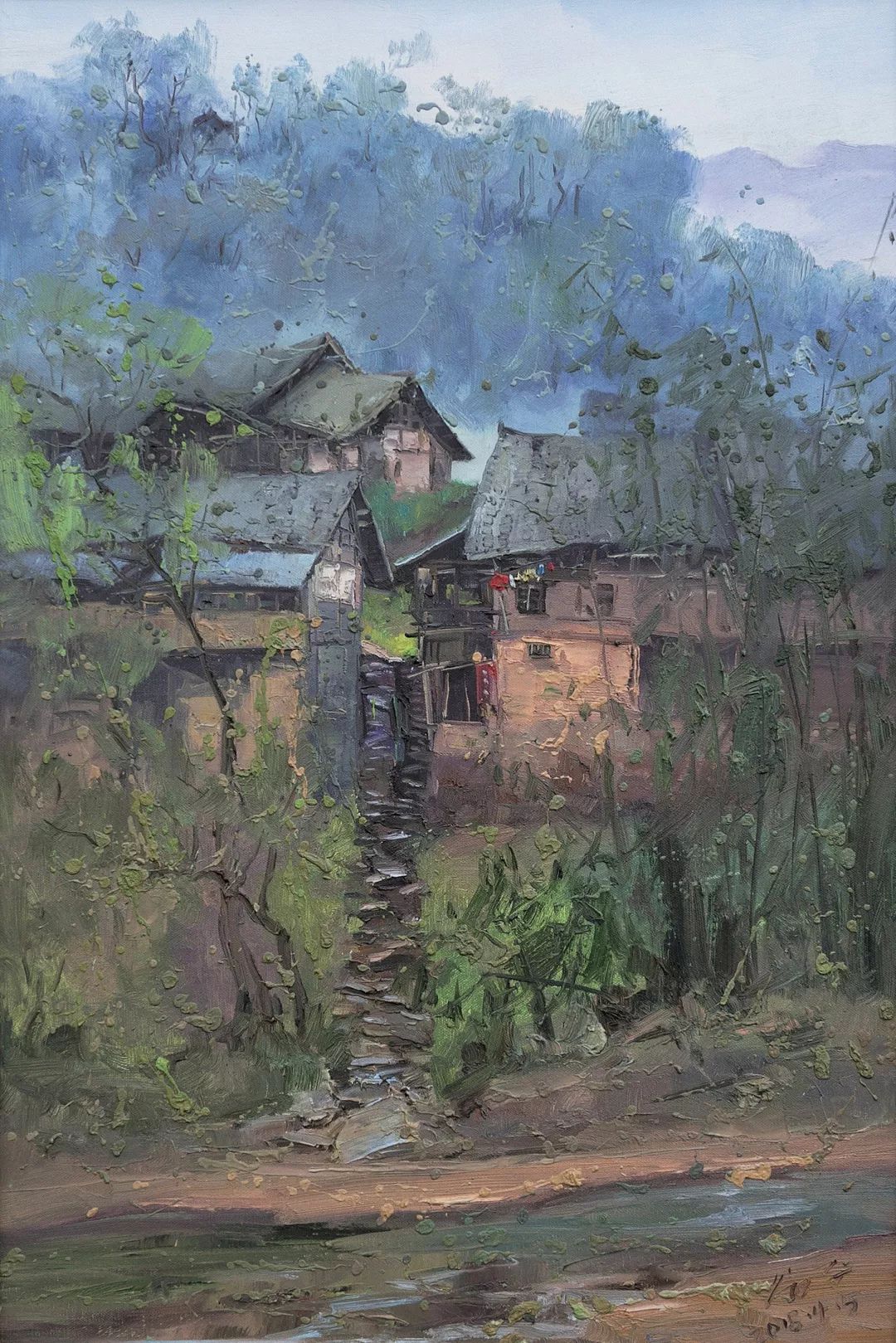 四川《国画》180cm×96cm李兵