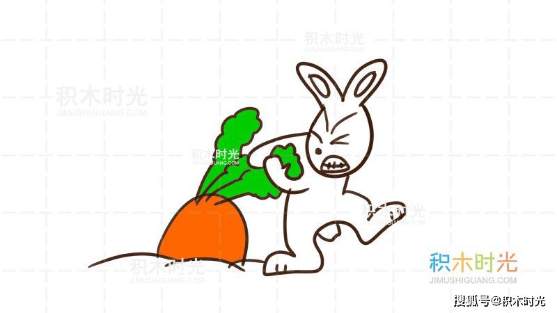 玉兔简笔画可爱画法图片
