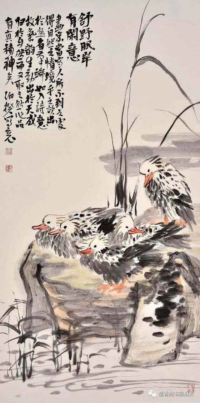 泼辣简约伯揆大写意花鸟画