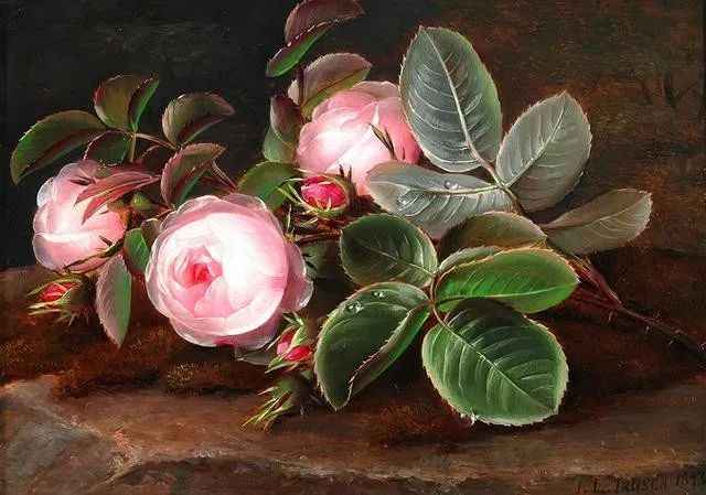 丹麦画家约翰劳伦兹詹森花卉静物71幅油画作品欣赏