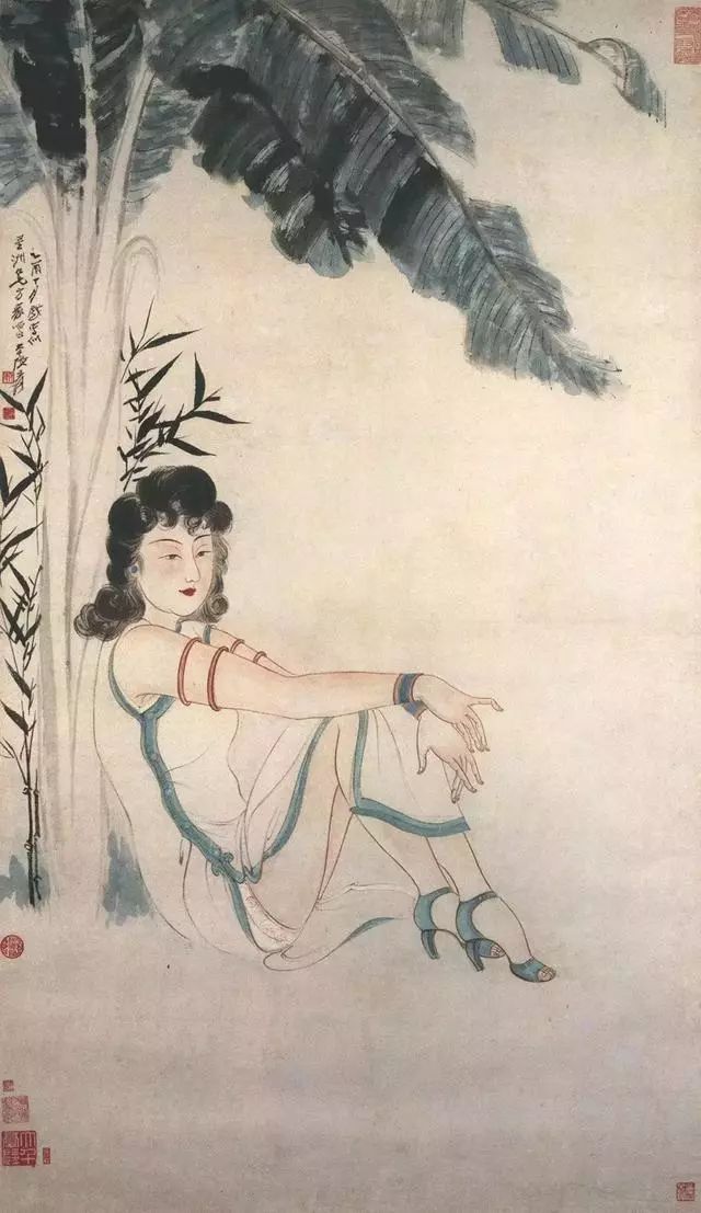 张大千评美人图片