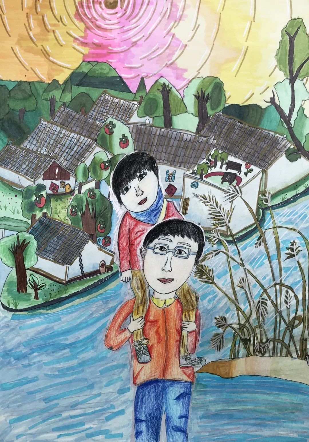 莆田木兰溪儿童画图片