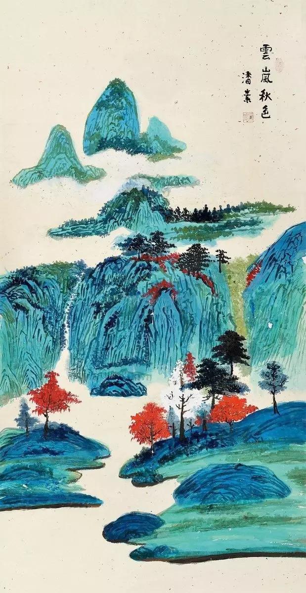 民国才女,山水画家潘素作品欣赏:著名收藏家张伯驹先生的夫人