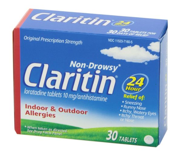 药用成分:氯雷他定(loratadine,中英文商品名(claritin/樂敏錠