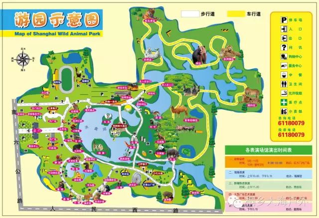 上海野生动物园导游图图片