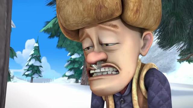 熊出没光头强穷酸到吃汤妈妈寄好吃的猫咪却想占为己有