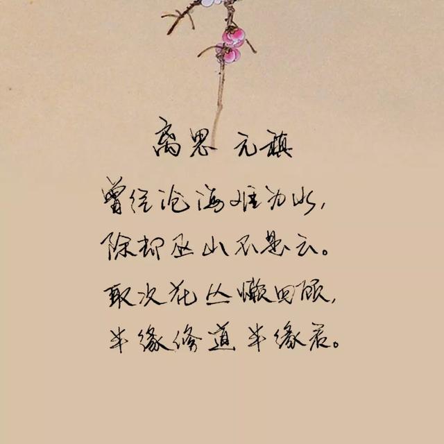 《离思》元稹