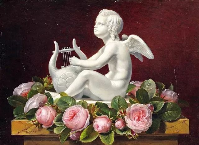 丹麦画家约翰·劳伦兹·詹森花卉静物71幅油画作品欣赏