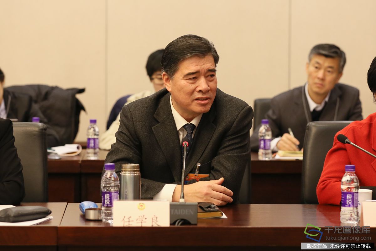 图为来自民建界别的任学良委员发言.