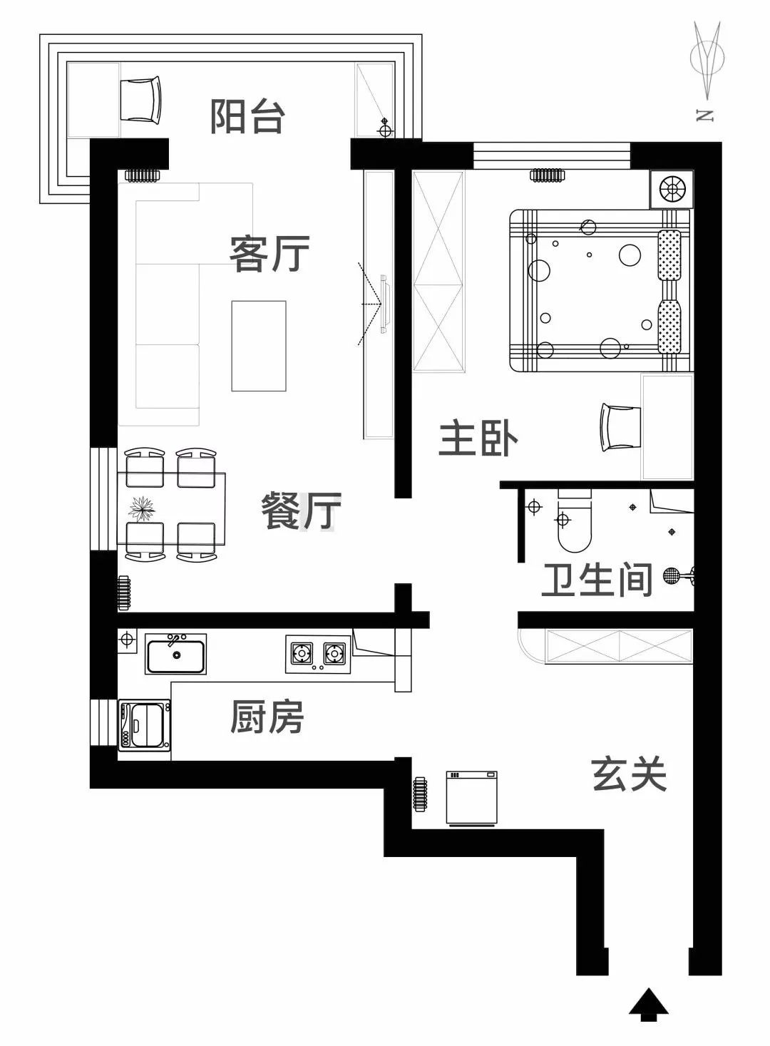 67㎡婚房一厅三用,收纳堪比200㎡,小两口的生活让豪宅都羡慕!