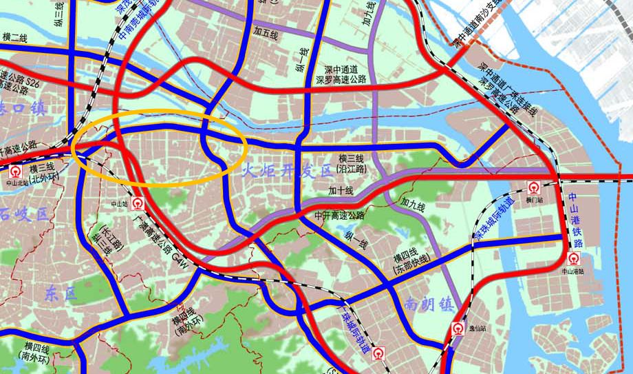 而火炬路和文笔山路道路宽度分别从24米,36米统一调整为42米,主要是