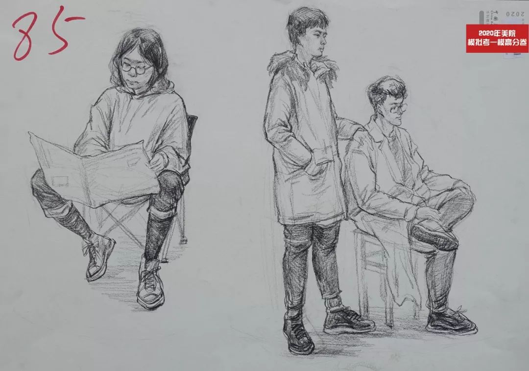 最新2020年国美校考一模高分卷来看看你的竞争对手们都画成啥样啦