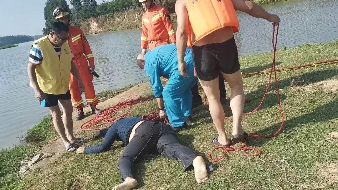 警惕一钓鱼爱好者在马安西枝江木棉段落水溺亡