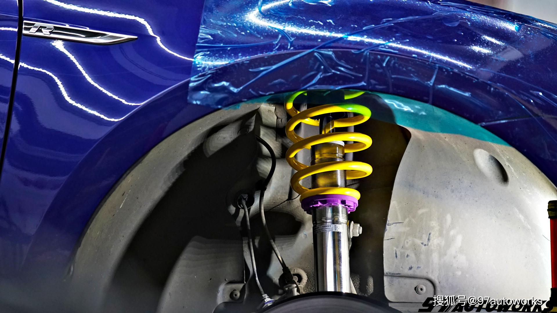 高尔夫7r旅行版改装kwv3绞牙避震器