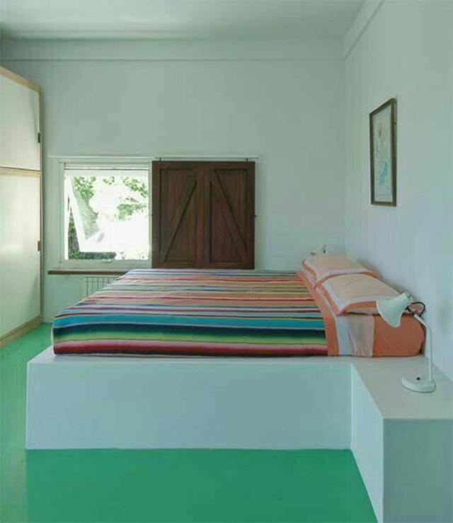 卧室砖砌床图片