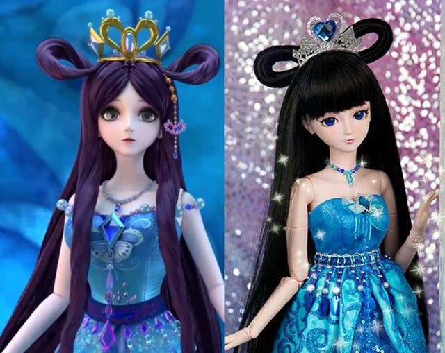 原创叶罗丽娃娃的齐刘海造型,菲灵哥特风,孔雀秒变"大妈"