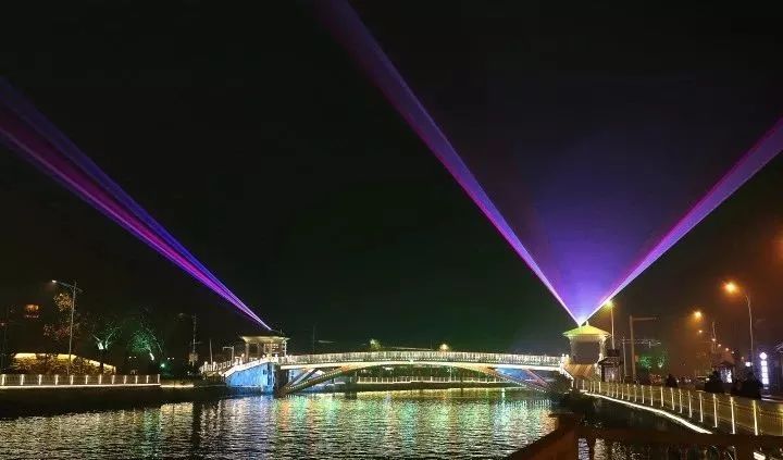 景观亭灯光秀唐闸踏子桥重装上阵为古镇添颜增色