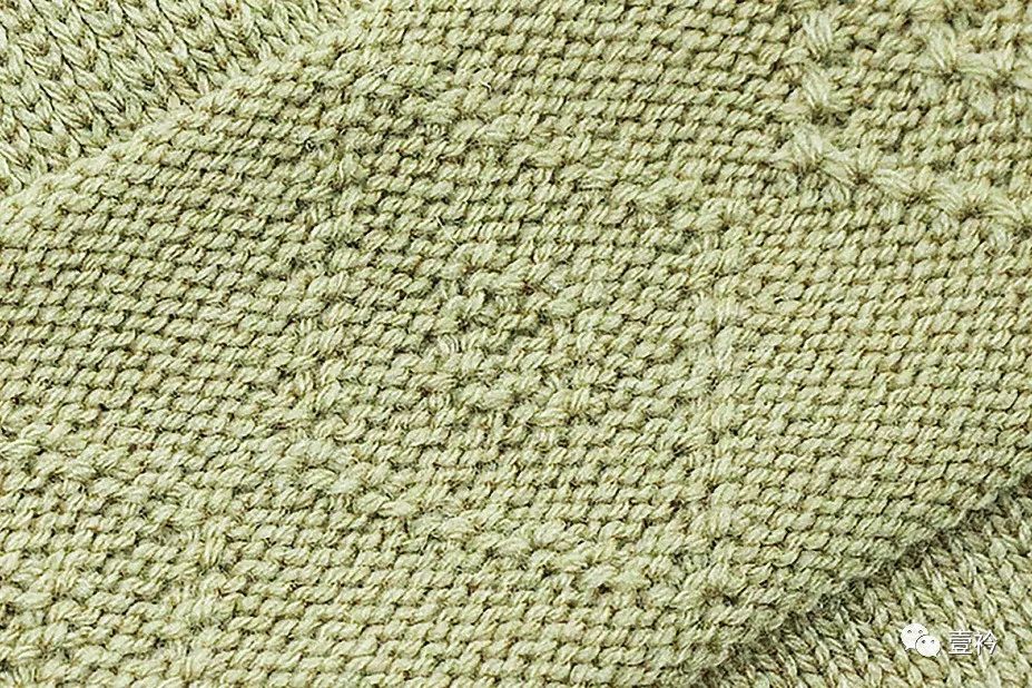 =集圈花样 tuck pattern吊目花样=双鱼鳞=畦编组织 cardigan双元宝针