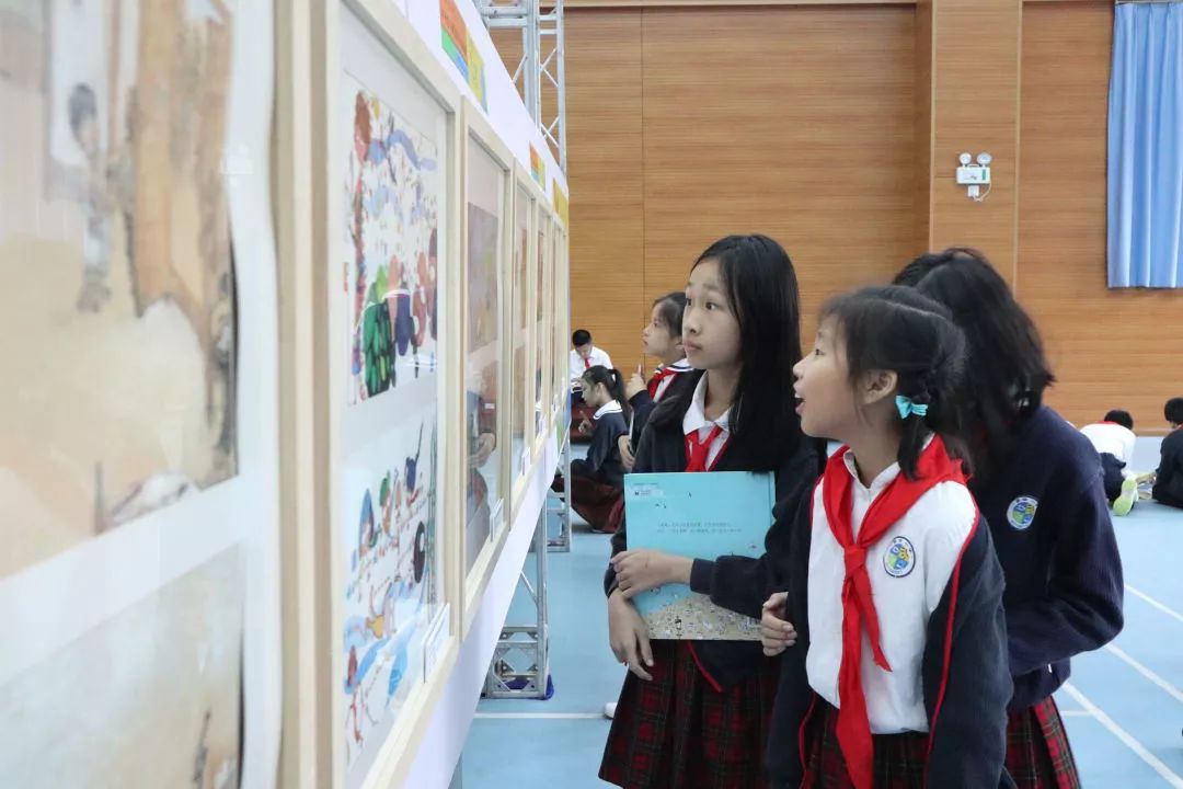 丰子恺儿童图画书奖插画展到景田小学啦华文原创图画书魅力十足