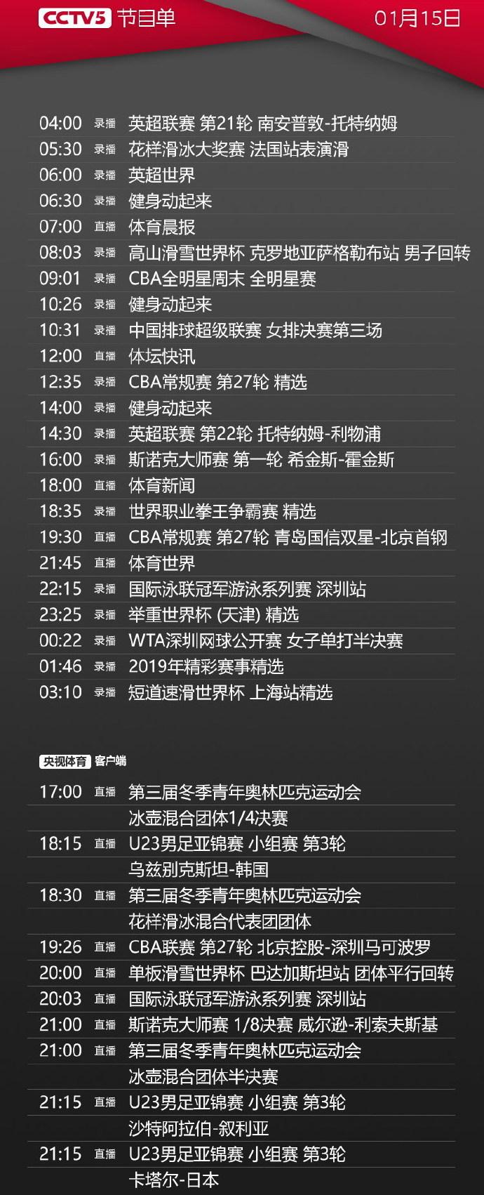 今日央視節目單,cctv5直播cba北京首鋼pk青島,5 中國國奧vs伊朗