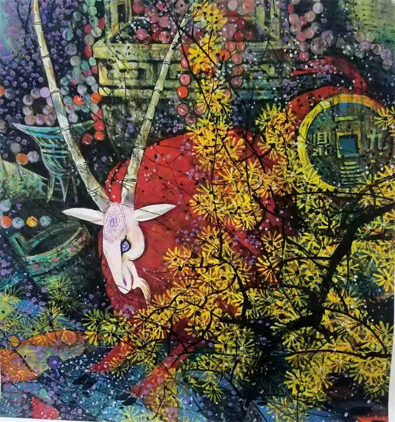 转自人民日报雷甲宝:色墨交融 气韵生辉