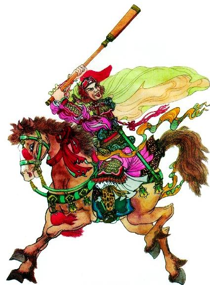 水浒人物宣赞郝思文韩滔程甲锐彩绘