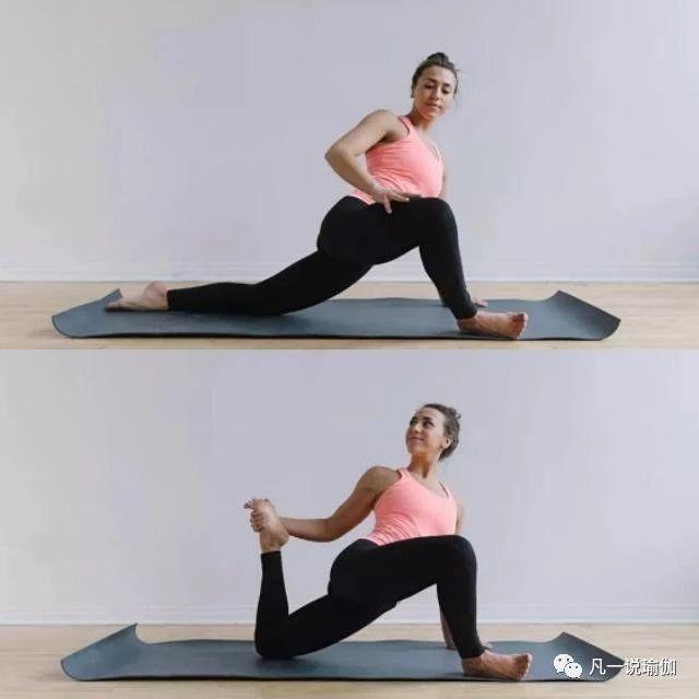 2,龙式变体骑马式几乎开竖叉的主题里都会用到这个体式及他的各种变体